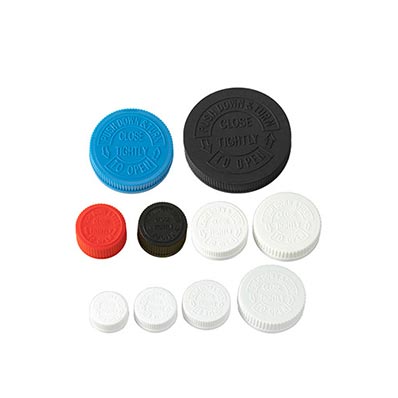 Child Resistant Cap Black White Colored Child Proof Cap CRC Cap