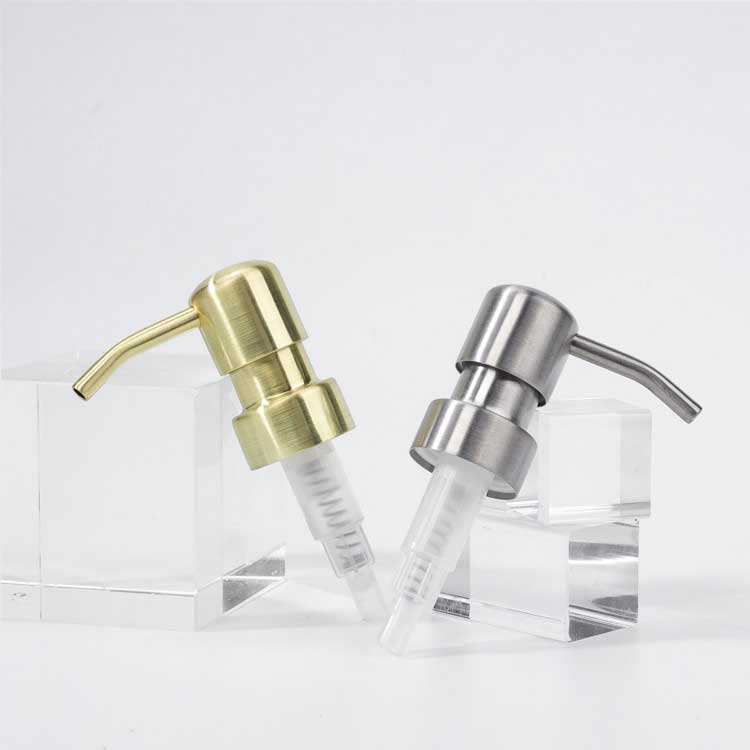 High Quality Luxury Metal Lotion Shampoo Pump, Stainless Steel Liquid Dispenser Pump, Cream Pump Dispenser Hand Soap Dispenser