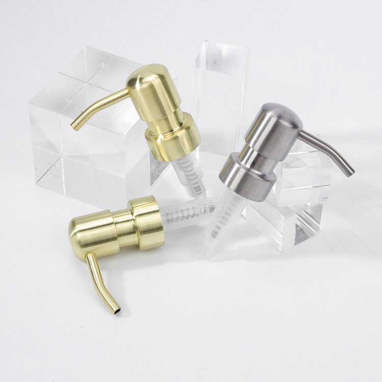 High Quality Luxury Metal Lotion Shampoo Pump, Stainless Steel Liquid Dispenser Pump, Cream Pump Dispenser Hand Soap Dispenser