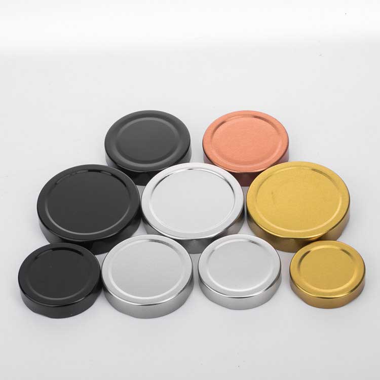 Food Grade 38mm 43mm 48mm 53mm 58mm 63mm 70mm 82mm Twist off Metal Lid Canning Jars Lids Plastisol Liner Lids