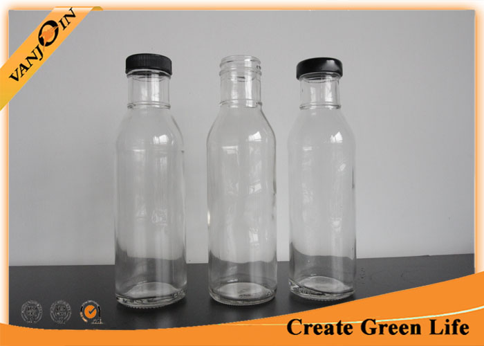 12 oz Clear Glass Sauce Bottles 