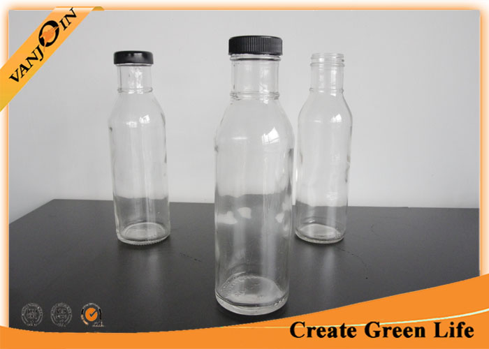 12 oz Clear Glass Sauce Bottles 