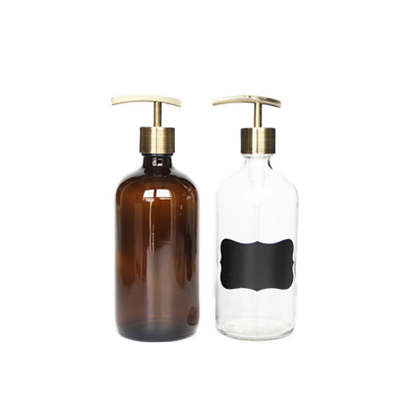 Customized 16oz 500ml amber glass spray bottle with trigger sprayer wholesale