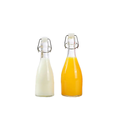 Food grade cheap empty 250ml airtight swing top glass bottles wholesale