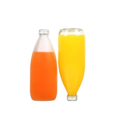 Bulk sale round clear 250ml glass lemonade bottles