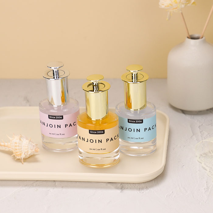 Dropper Bottle for Essential Oils, Empty Glass Bottles Holder With Glass Eye Dropper, Wood Grain Lid Travel Perfume Cosmetic Container