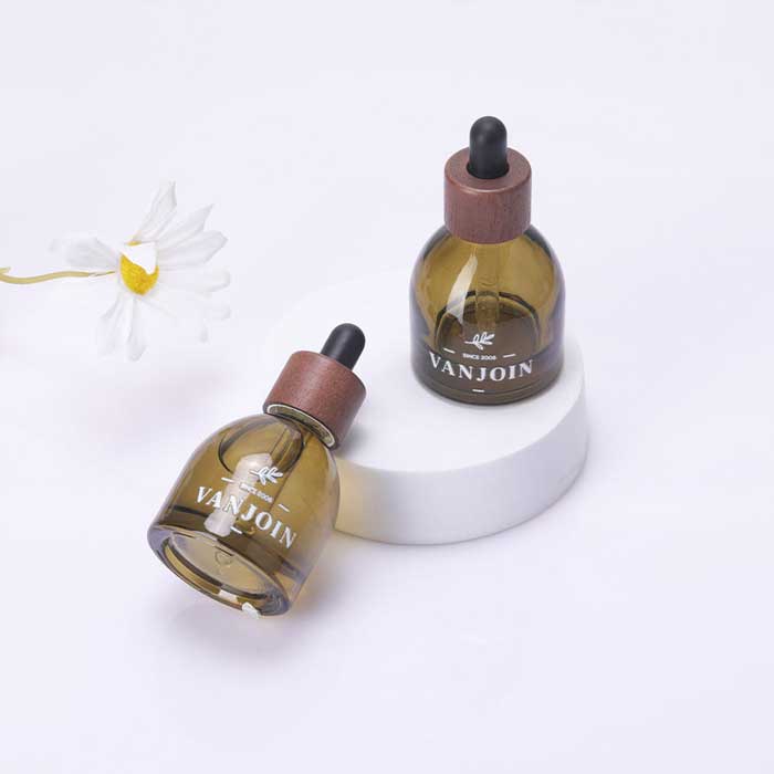30ml 50ml 100ml Amber Glass Dropper Bottle, Empty Round Glass Boston Travel Bottles With Eye Droppers,Natural Bamboo Dropper Cap for Essential Oils, Tinctures & Perfume,Aromatherapy,Liquids