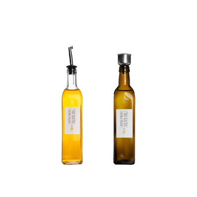 Best price reused 500ml glass oil and vinegar bottles with spout and funnel