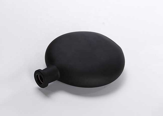 Black flat round 500ml glass wine bottle with cork for sale