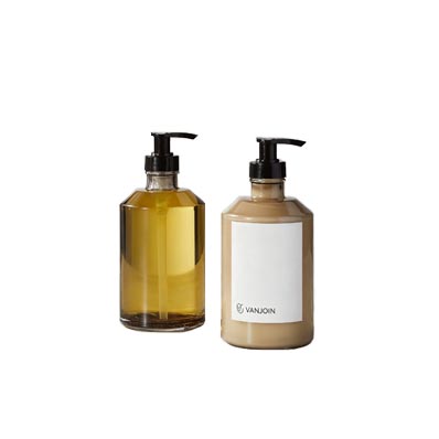 Custom Off-shoulder Glass Body Lotion & Shampoo Bottles with Gel Pump 350ml 500ml Lotion Bottle with Custom Logo or Label Custom Off-shoulder Glass Body Lotion & Shampoo Bottles with Gel Pump 350ml 500ml Lotion Bottle with Custom Logo or Label