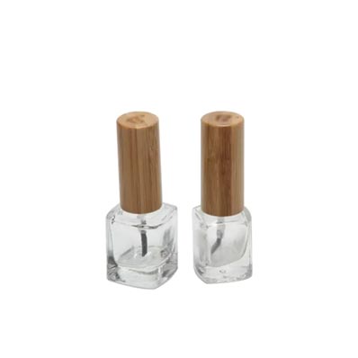 Custom empty 3ml 5ml 8ml 15ml flint square glass nail polish bottles with brush bulk