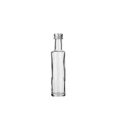 Leak proof 50ml flint glass mini liquor bottles with aluminum caps