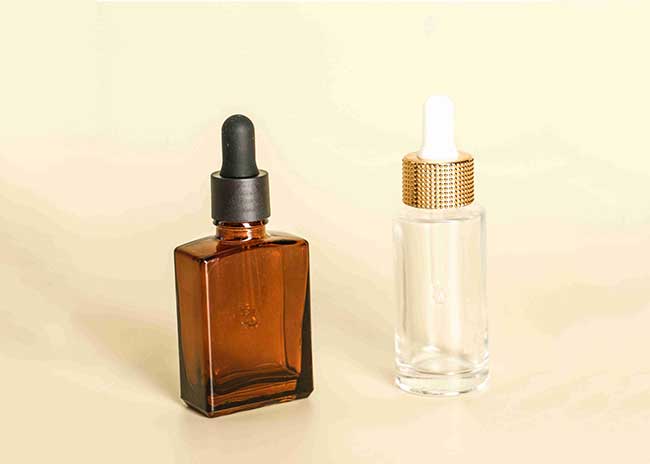 Small 30ml 50ml clear glass dropper bottles wholesale