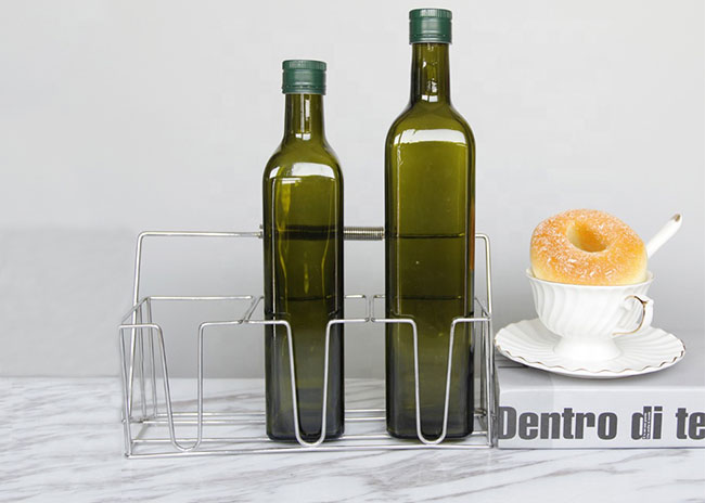 250ml small glass olive oil bottles wholesale with cork stopper or dispenser