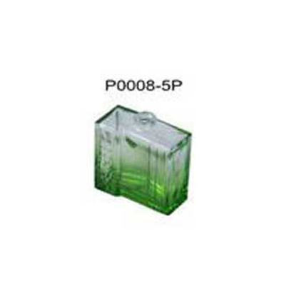Luxury recyclable 57ml clear square flat glass perfume bottle with puffer