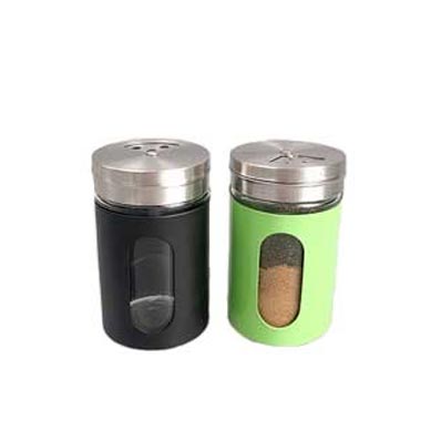 High quality 100ml 120ml small glass salt and pepper pots with shaker lids