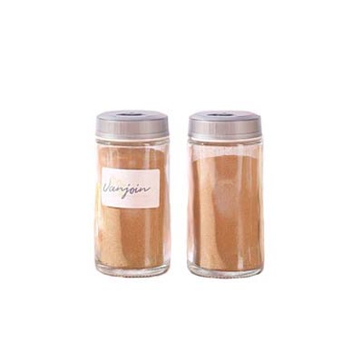 Wholesale clear 180ml glass shaker jar with shaker lid for spice