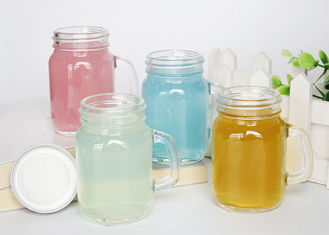 Wholesale 20oz eco friendly glass mason drinking jars with handles from China supplier