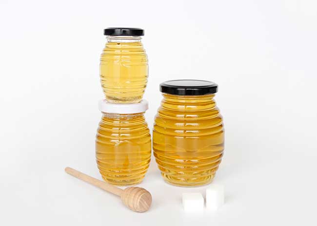 High Quality Food Grade 16oz Classic Queenline Glass Honey Jars