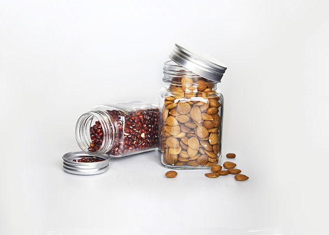 180ml Square Glass Jars With Lids