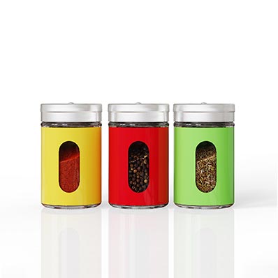 Stainless Steel Spice Shakers with Transparent Window, Glass Spice Jars Seasoning Dispenser with Rotatable Lid, Salt and Pepper Shakers for Salt Sugar Spice Pepper