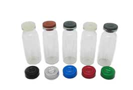 High quality clear round 10ml glass vials with caps for vaccines