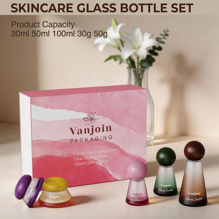 30ml 50ml 100ml Custom Unique Cone Shape Cosmetic Packaging Luxury Skincare Packaging Lotion Pump Bottle With Ball Lid