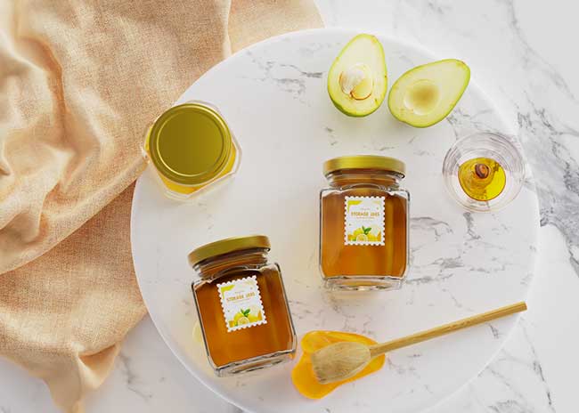 New design clear square 250ml glass sauce jars with lids for honey/jam/chilli