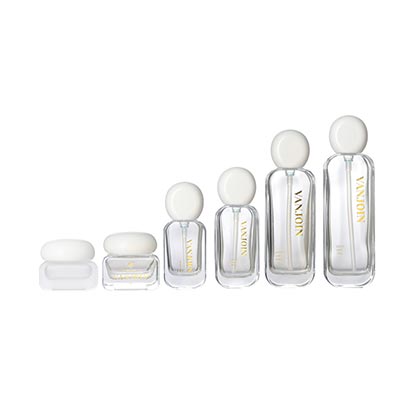 Wholesale empty 50g 100g Glass Spray Perfume Bottles Portable Fine Mist Spray Bottle Perfume Dispenser Cosmetic Jar for cream with Gold/Silver Ball Cap