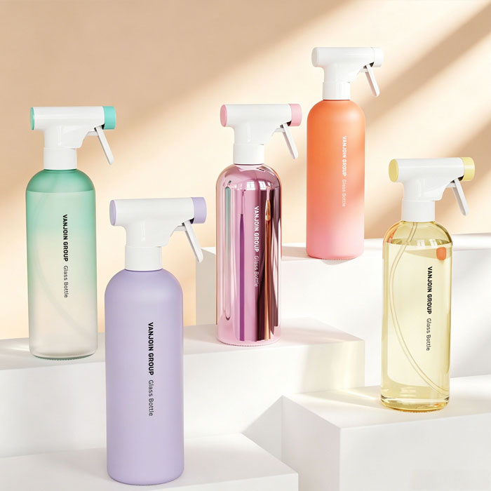Unique Shape Custom Logo Multi Purpose 500ml 250ml Glass Cleaning Gel Product Trigger Spray Bottle for Home Cleaning Solutions
