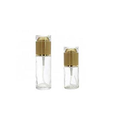 Luxury clear 100ml glass foamer bottles with pump dispenser bulk