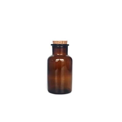 Wide mouth small 1oz amber glass apothecary jars with lids