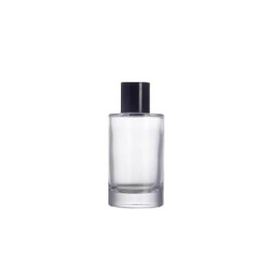 Portable clear 50ml cylinder glass toner spray bottle for face