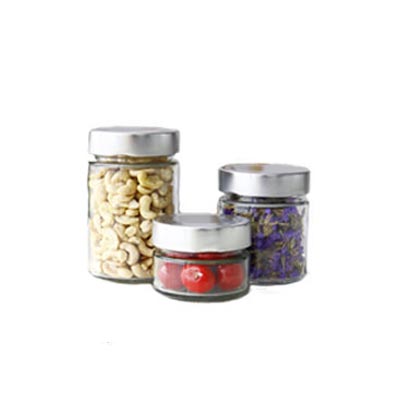 Cheap clear glass food jars with lids wholesale from glassware manufacturer