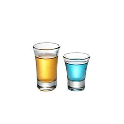 Low price elegant thick base 19ml spirit glass cup for bar